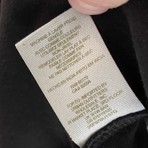 Free People Lady In Waiting Black Embroidered Metallic Bodycon Mini Dress Large - Picture 16 of 16